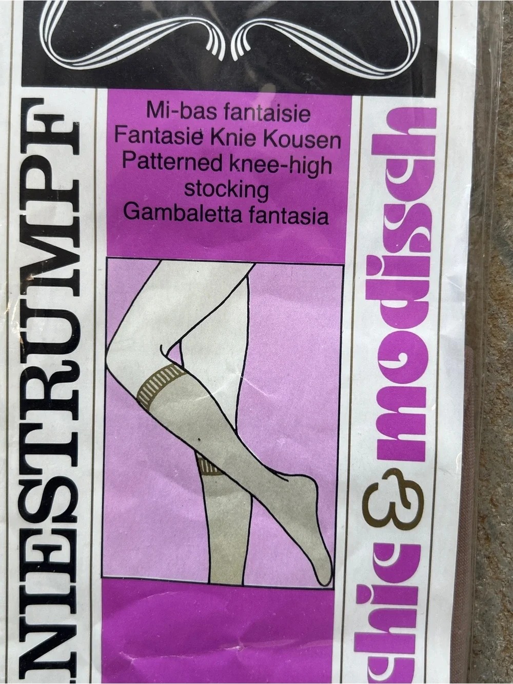 Vintage kneestrumpfe hose deadstock knee high stockings from West Germany